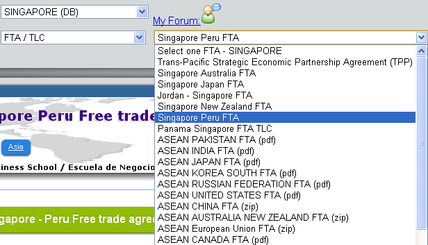 Singapur Tractat de lliure comerç
